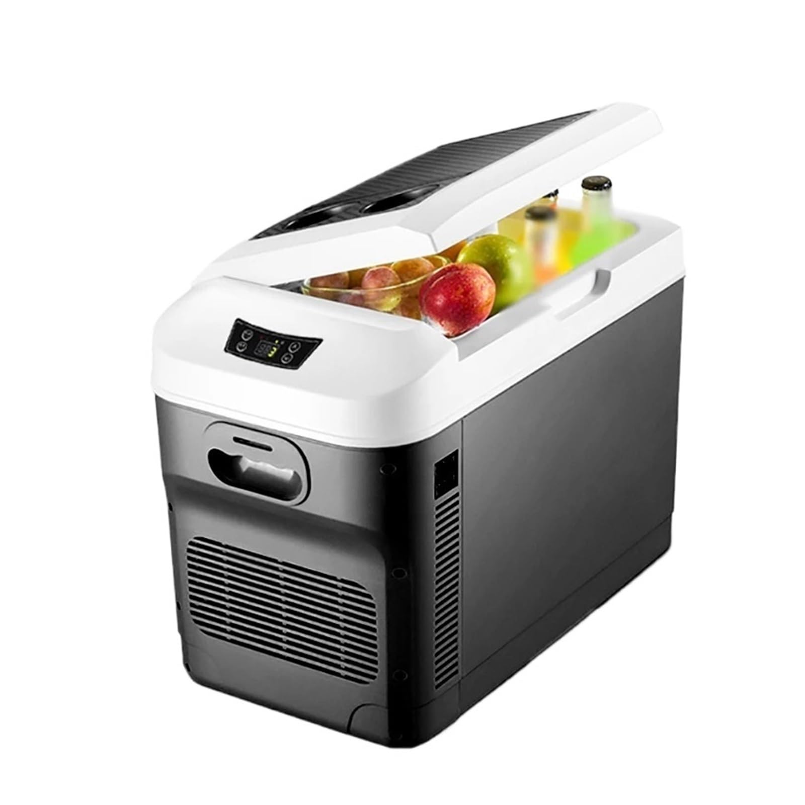 Mini refrigerador for Auto de 15L y 20L con Pantalla Digital, Ideal for Acampar al Aire Libre, picnics y Uso Dual for Auto y hogar.(Black 15L-EU-220V)