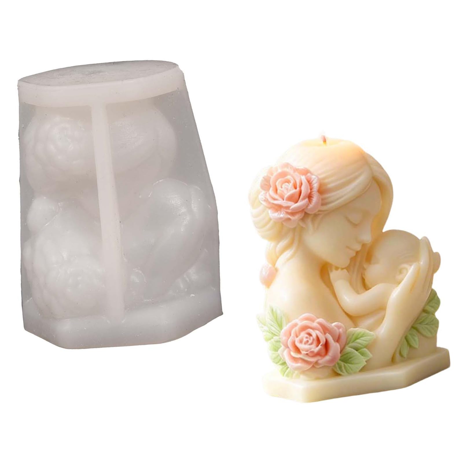 Oxxggkao Sturdy Silicone Mothers Day Flower Bouquet for Soap Making and Craft Projects Silicone Rosin