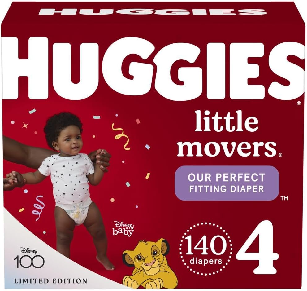 Huggies Little Movers Diapers Economy Plus, Size 5, 140