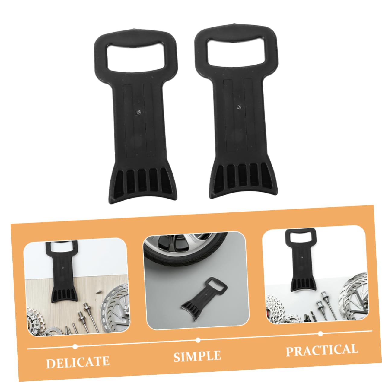 Smontagomme Auto 2 Pezzi in Plastica Nero per Cambio Ruota | Pneumatici e Vacuum Tire, Uso Fai da Te in Garage, Inserto Compatto per Assistenza al Montaggio