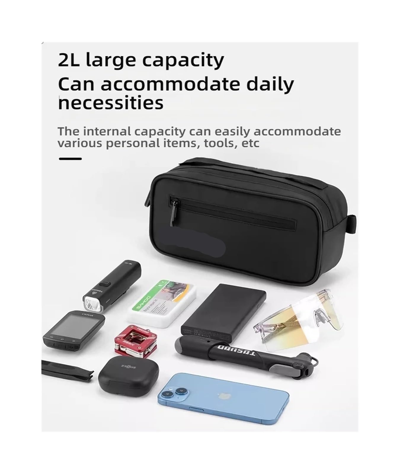 Borsa for manubrio con telaio anteriore for bici con touch screen impermeabile da 1 pezzo