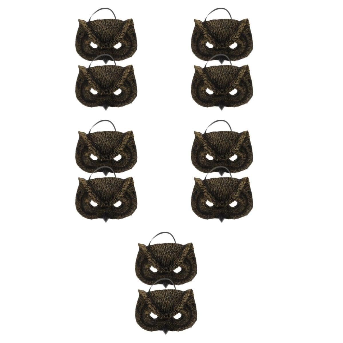 Tofficu 10 Pièces Demi-masque Animal en Mousse Pu, Accessoire de Fête