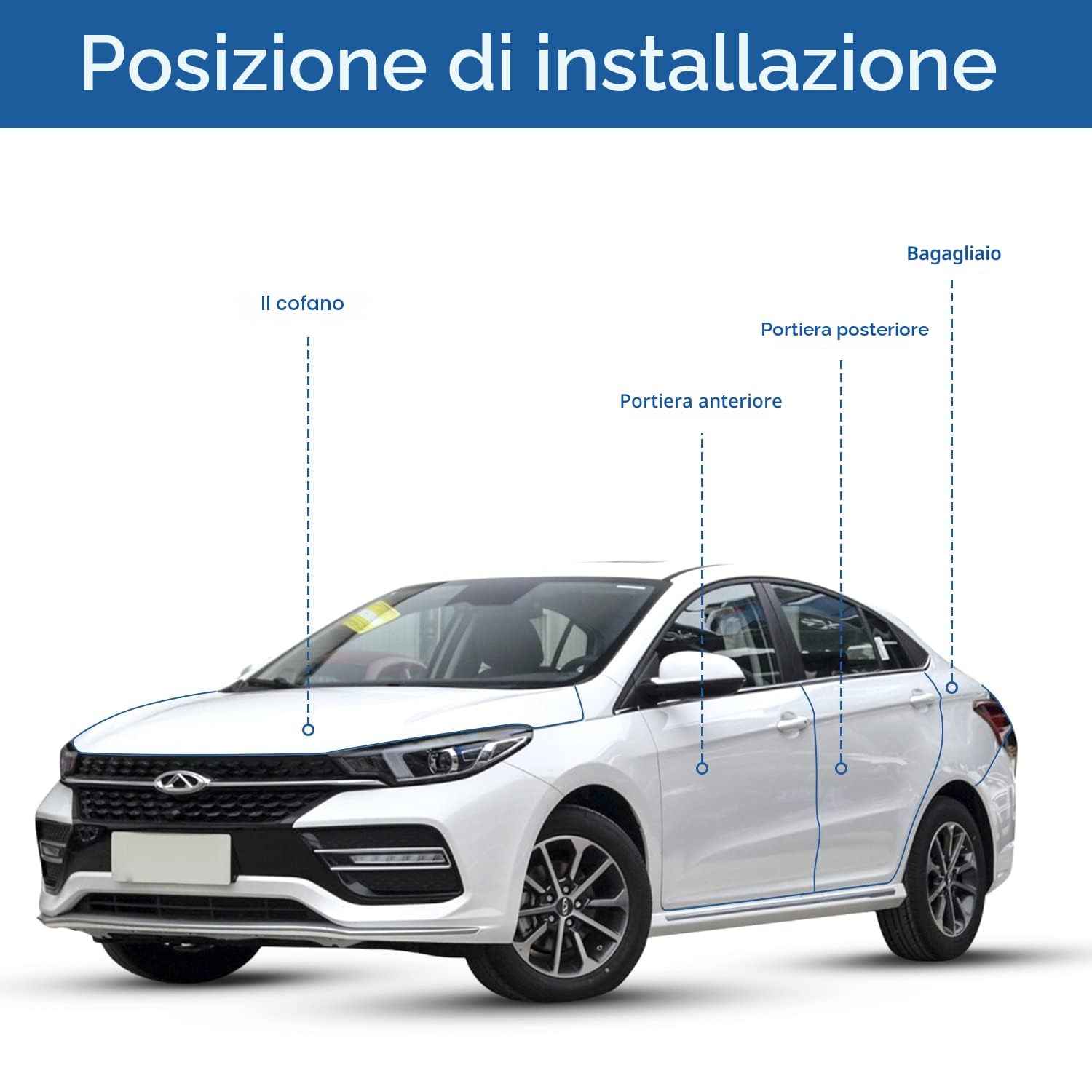 Protezione porta auto a forma di U protezione per porta auto in gomma anti-collisione proteggere per la maggior parte delle auto 4M nero
