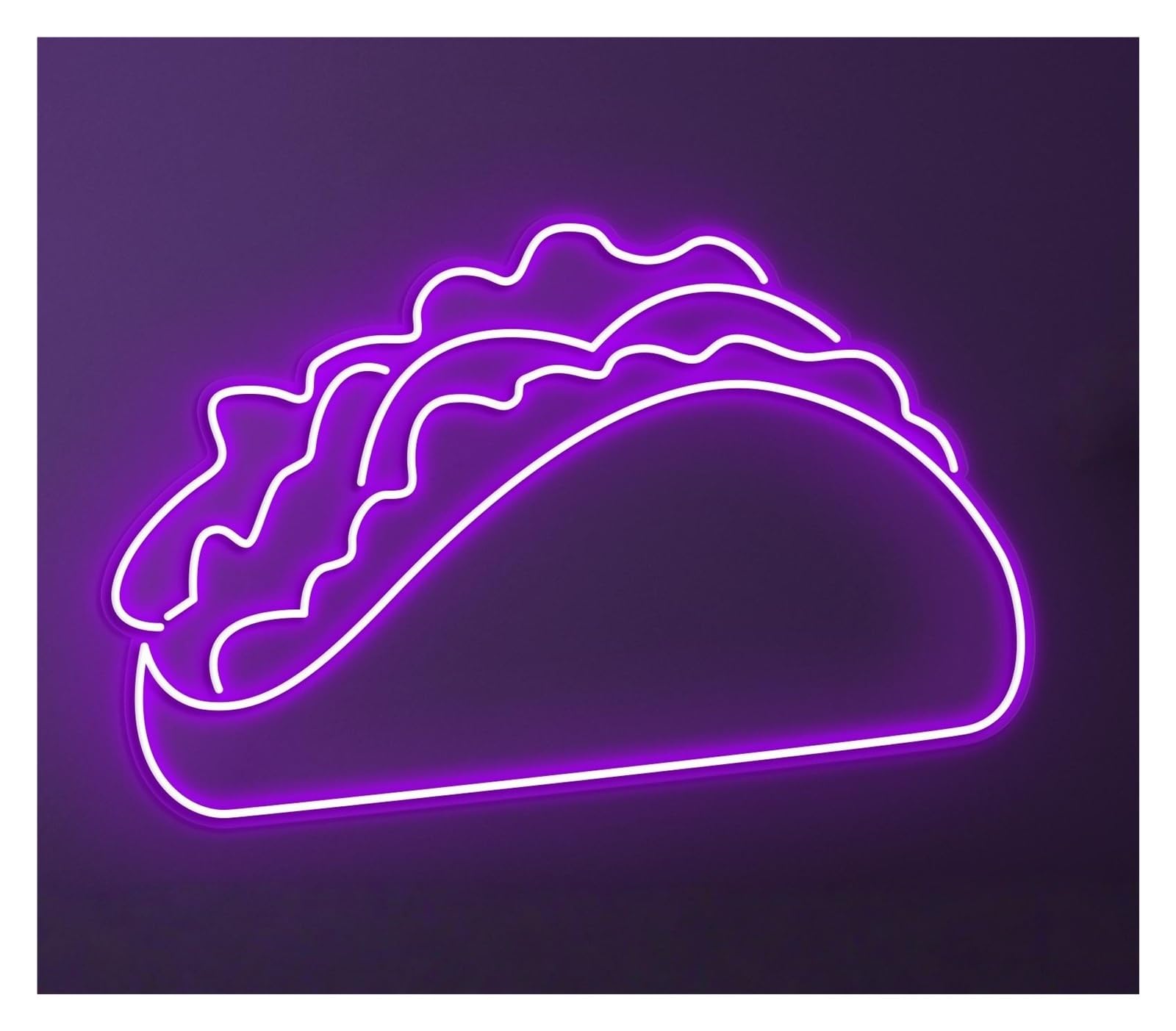 RONGCH Hanging Art Signs Taco Neon Sign Mexican Cuisine LED Light Restaurant Wall Art, Street Food Decor Storefront Window Display Business Entrance 50cm(Style E)