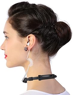 Walkie Talkie Headset for Baofeng, Mic Earphone Covert Acoustic Tube Earpiece with Finger PTT UV9R BF9700 BFA58 GT3WP R760 UV82WP Twoway Radio9RPLUS Retractable Throat Control UV