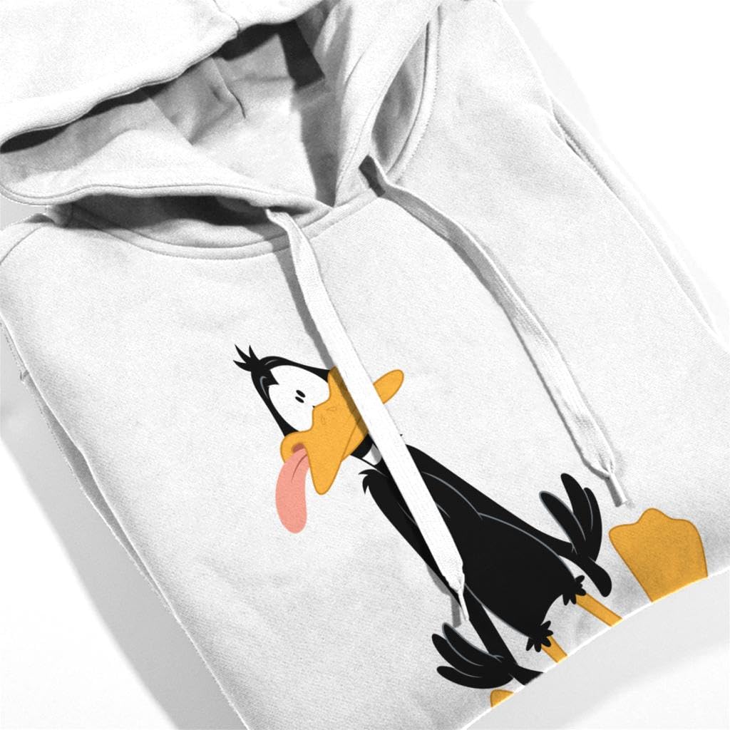 All+Every Looney Tunes Daffy Duck Dumbstruck męska bluza z kapturem, biały, XL