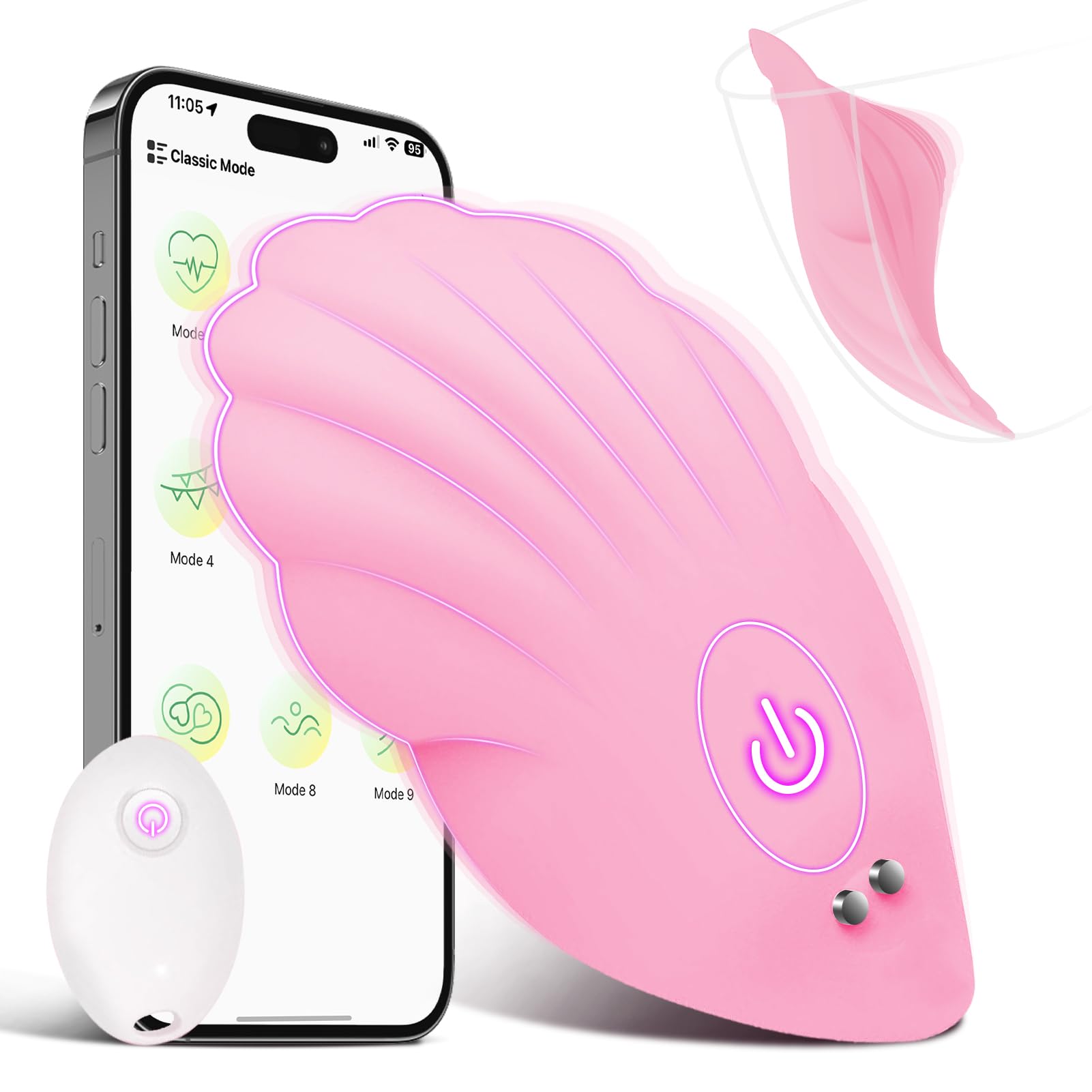 Wearable Viboators Toys for Woman Remote Female Control Virabtor Panties Long Distance Relationship Gifts Portable 9 Modes Valentines Day Gifts for Women DCM017D5