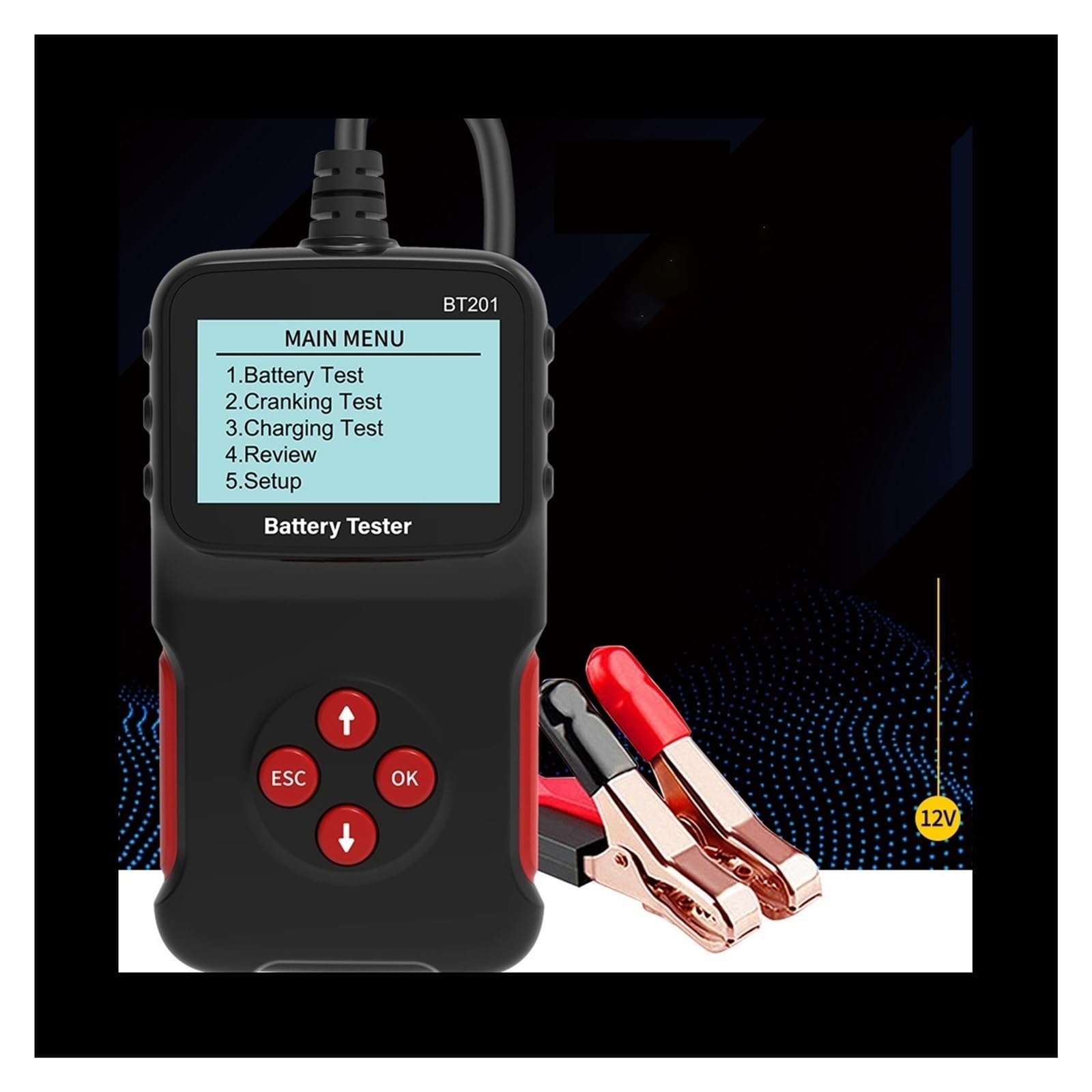 Test Obwodu Ładowania 12V 100 2000 Wielofunkcyjne Narzędzie Diagnostyczne Tester Akumulatora Samochodowego Szybkie Dokładne Wykrywanie