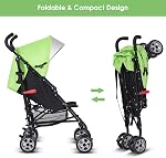 BABY JOY Lightweight Stroller, Compact Travel Stroller with Adjustable Backrest & Canopy, Cup Holder, Storage Basket, 5-Point Harness, Easy Fold, Umbrella Stroller for Toddler