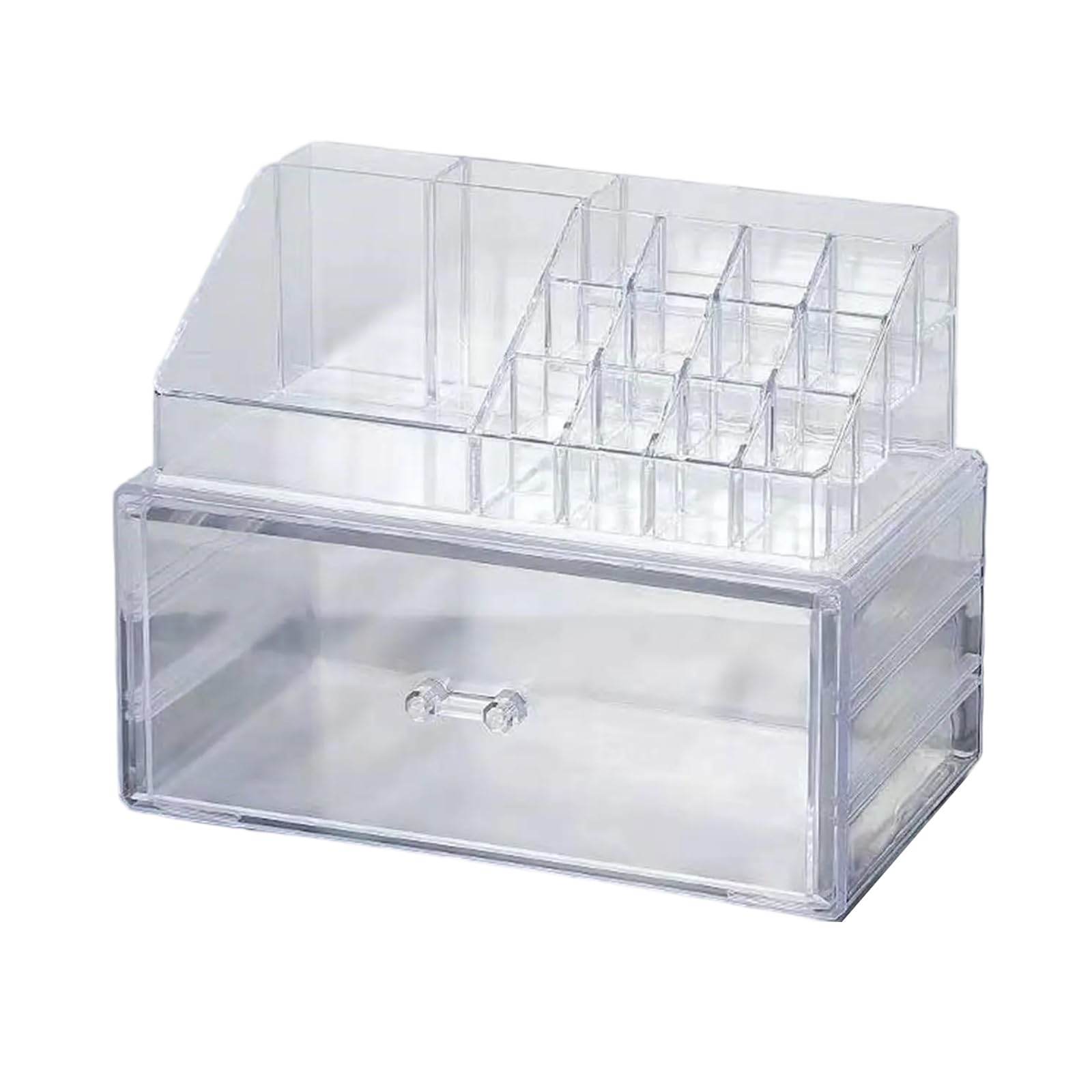 CAZSTYK Makeup Accessories Storage Box Space Saving Jewelry Organiser with Multiple Compartments for Easy Access Bathroom Countertop Organiser