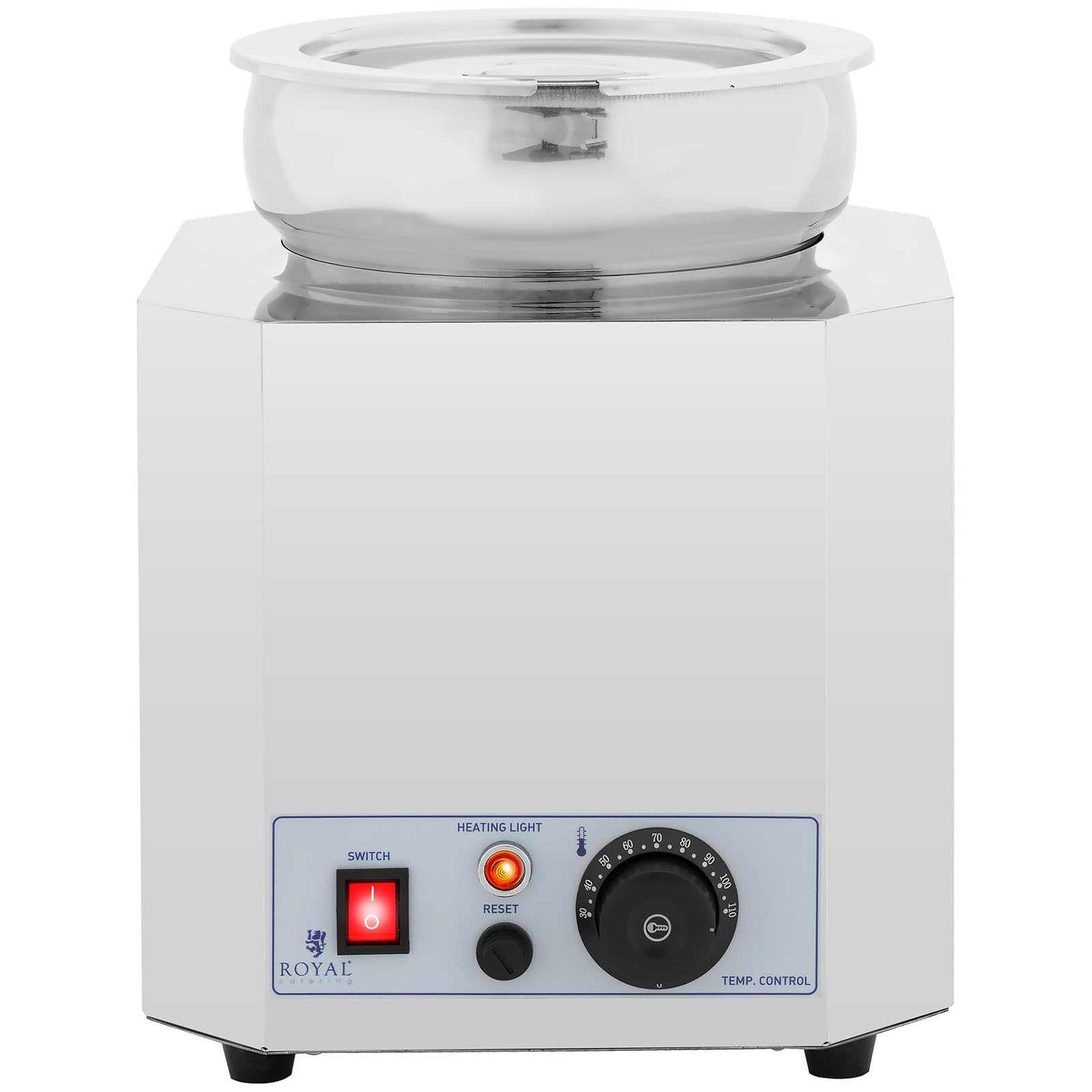 Royal Catering RC_BM_01 Suppstation 7 L 500 W Bain Marie scaldavivande elettrico Scaldacibo Acciaio inossidabile
