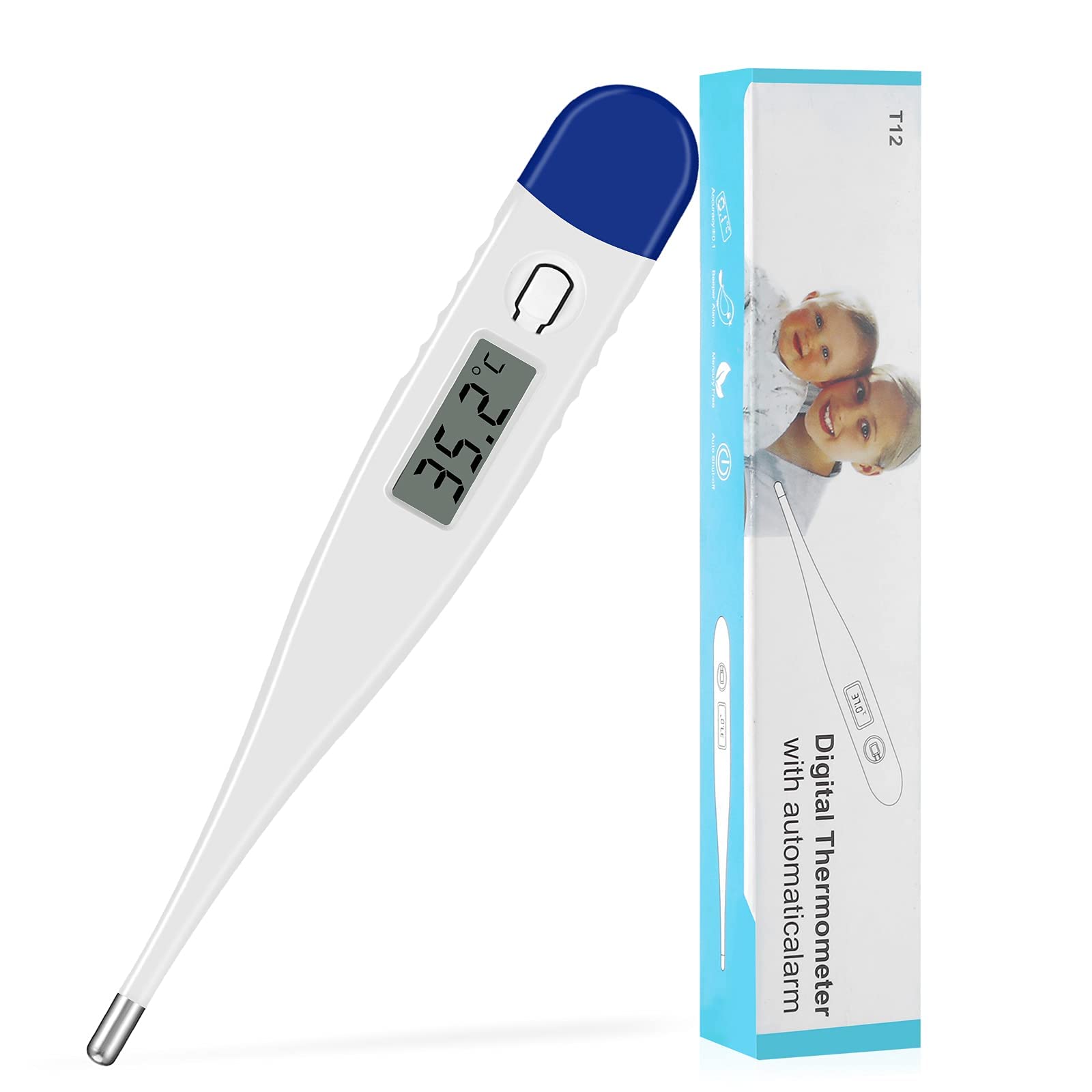 Buy 8 Sec Fast Read Digital Thermometer for Adults and Children, High