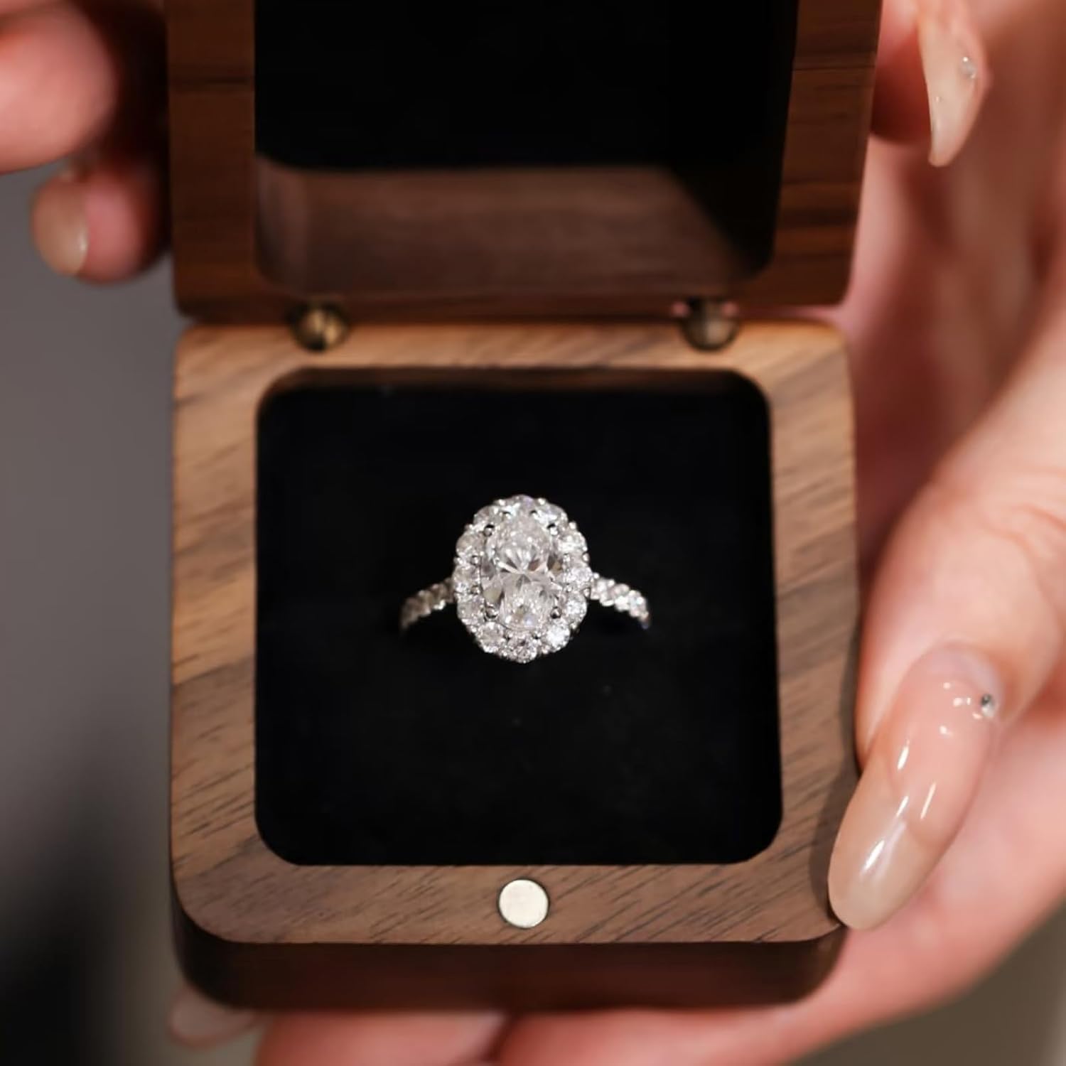 Engagement Rings for Women 2CT 925 Sterling Silver 8A Cz Radiant Cut Wedding Band Promise Rings for Her Size 5-9 - Image 2