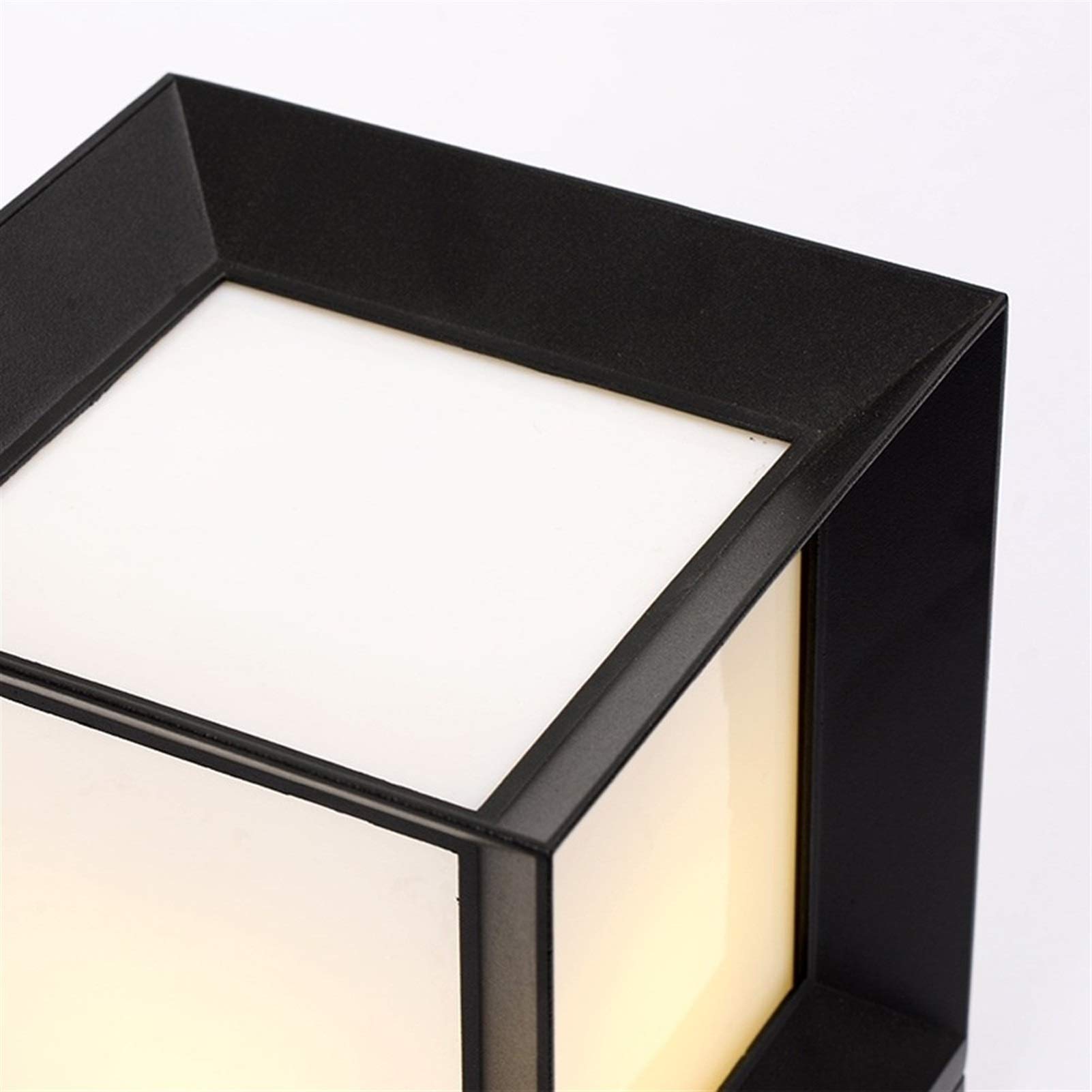 Lampada da cortile a LED per palo, semplicità Lampada da esterno IP65 Lampada a colonna impermeabile Lampada a colonna quadrata per terrazza Cortile Giardino Pali in legno Prato Patio Percorso Lampada