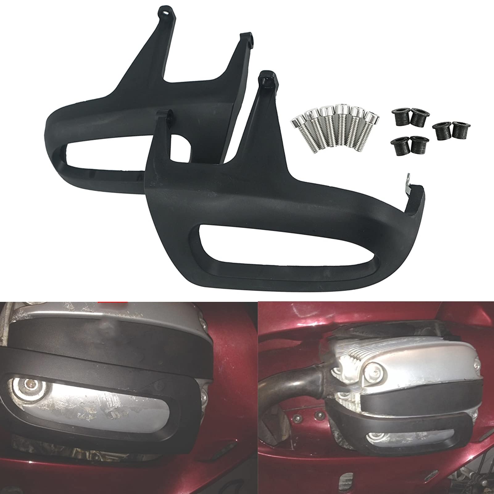 Cubierta de cilindro, cubierta protectora de cilindro de motor de motocicleta Protector de cilindro para R1150R / R1100S / R1150RS / R1150RT / 1100GS / R1150 20012003