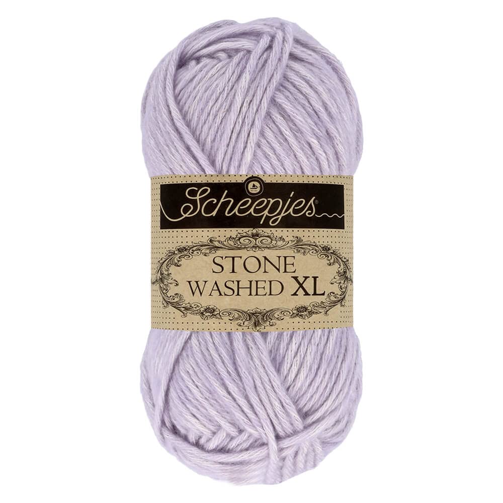 Fil Scheepjes Stone Washed XL 858 Lilas Quartz coton tricot crochet mercerie 50g