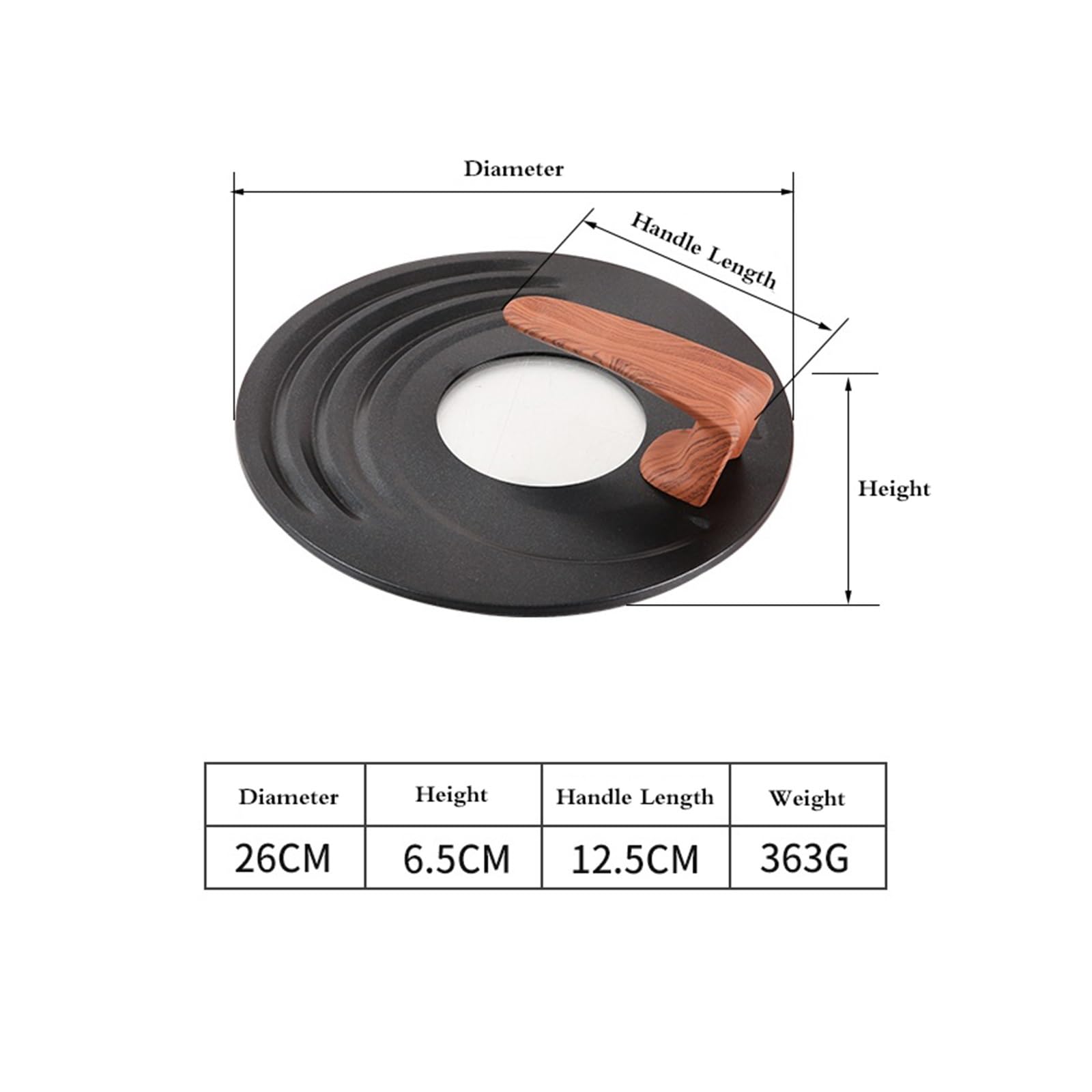 Tapas Universales Tapa de acero inoxidable for ollas, sartenes y sartenes, mango ergonómico, fácil de usar, cubierta de repuesto for sartén, accesorios for Wok Tapa Universal para Ollas