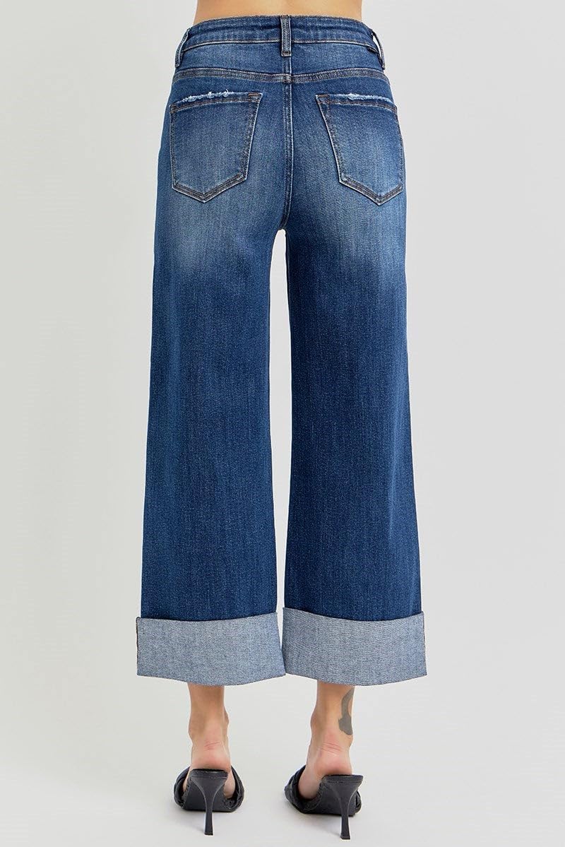 Risen Jeans - High-Rise Wide-Leg Jeans - (25" Inseam) - RDP5574HD - Includes Official Tag