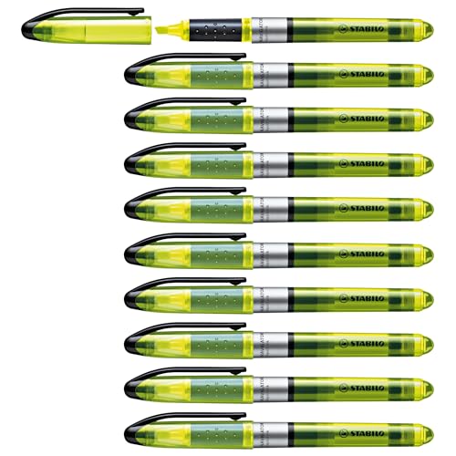 STABILO NAVIGATOR - Surligneur - Lot x 10 surligneurs fluo - Jaune