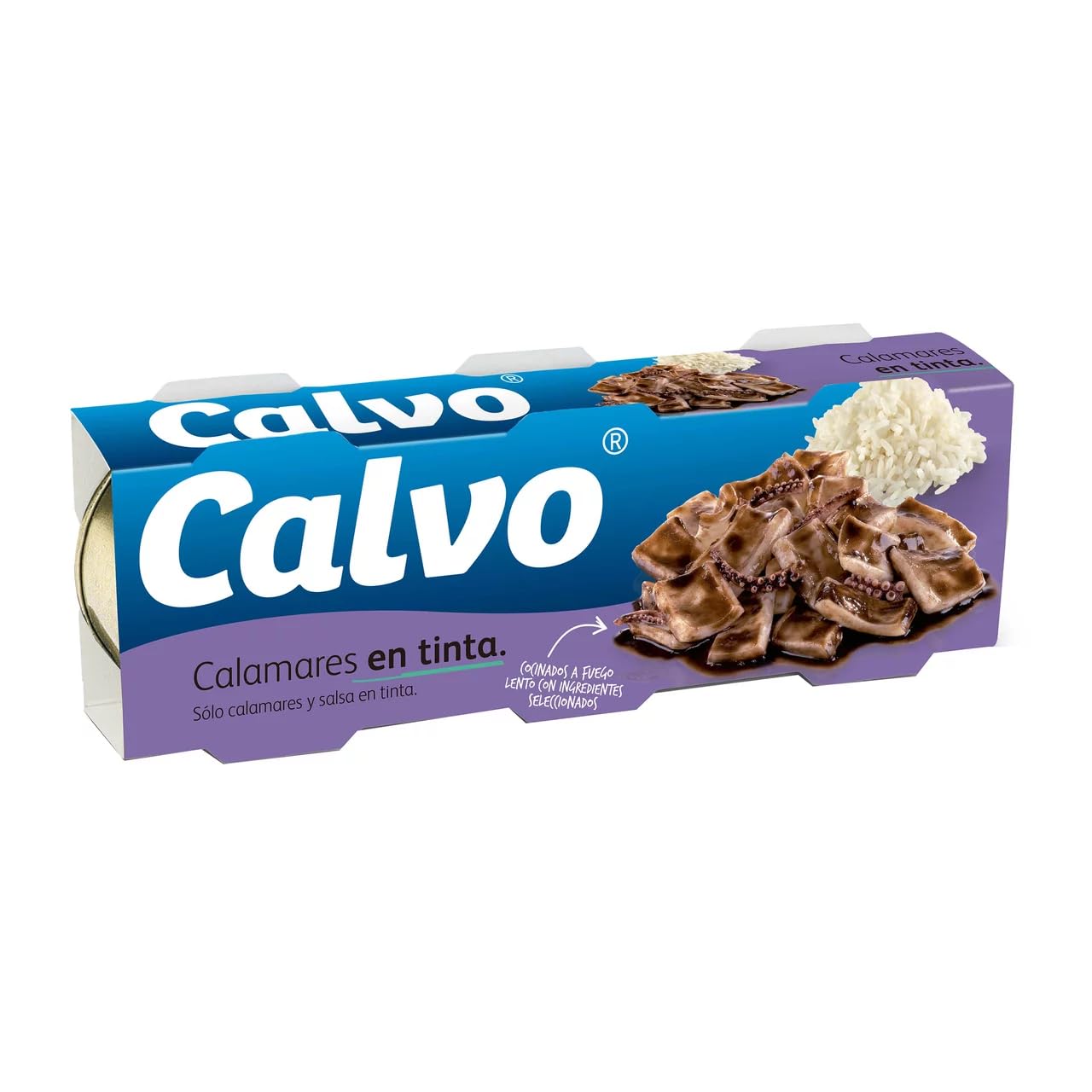 CALVO Tintenfisch in eigener Tinte, Stücke, 48 g. 6er-Packung