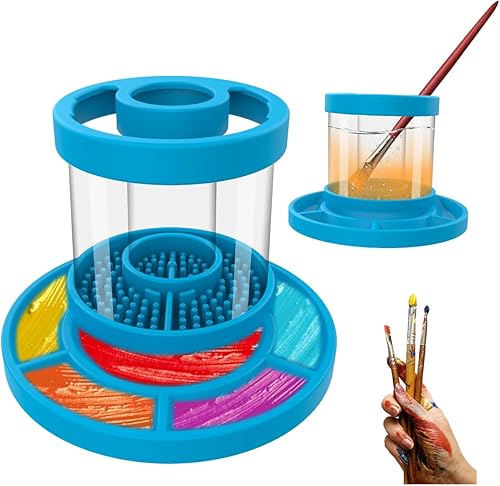AimiDream Enjuague de pinceles, limpiador de pinceles, taza de enjuague, taza de limpieza de silicona para acrílico, acuarela y medios a base de
