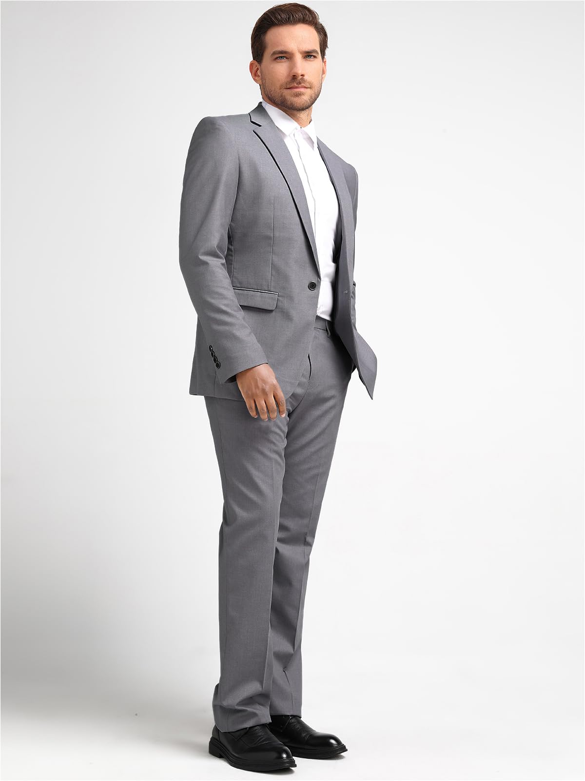 Allthemen Abiti da Uomo 2 Pezzi Suit Slim Fit Wedding Dinner Tuxedo Abiti per Uomo Business Casual Giacca e Pantaloni 10 Colori Disponibili