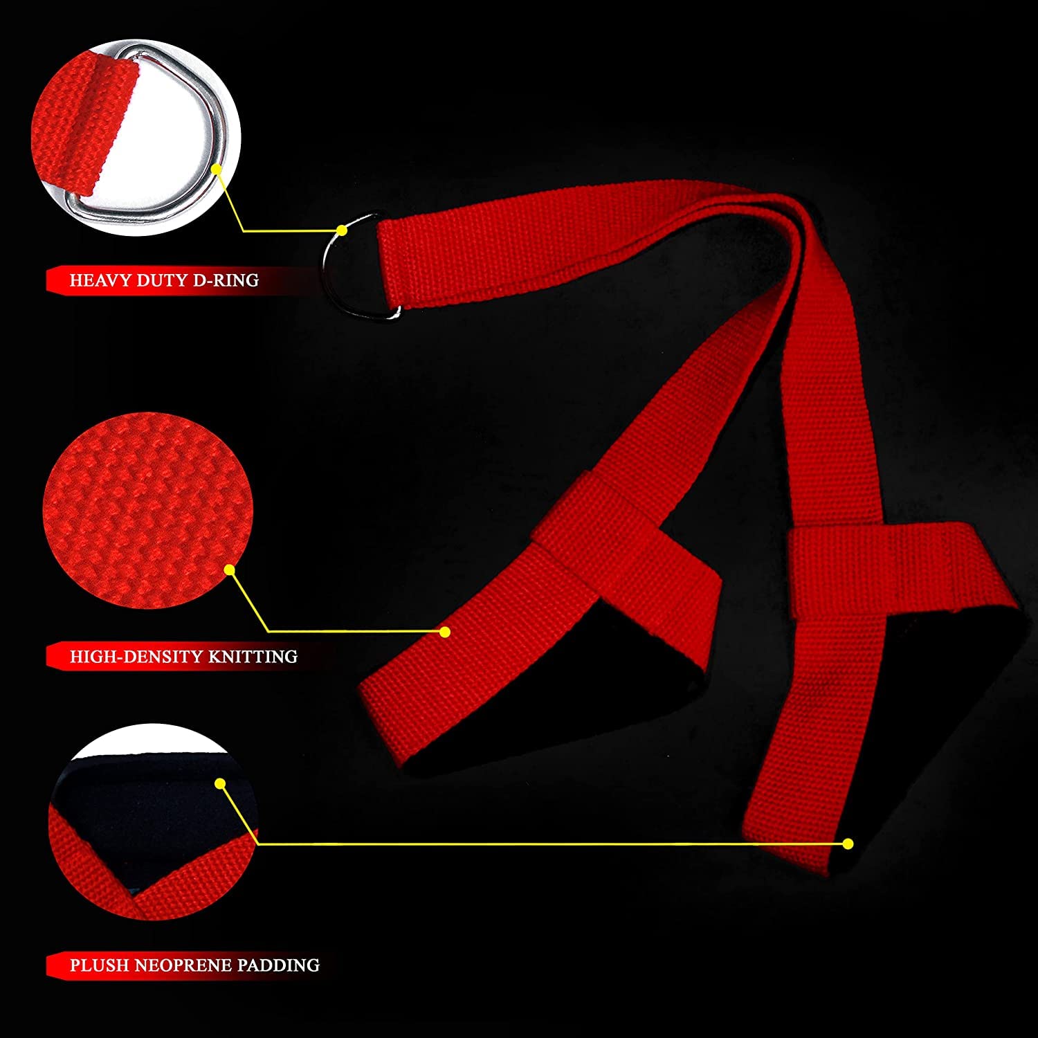 Fitcozi Reverse Squat Strap - Perfect for Knees Over Toes Training Carrying Bag Included - Elite Hip Flexor Training Equipment - Perform Hip Flexors (Reverse Squat Strap Red) 1