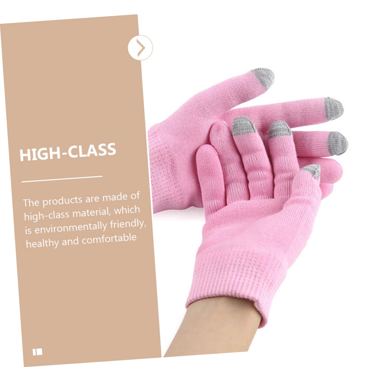 2 Guantes Hidratantes para Manos con Tecnología Táctil de Gel Hidratante para Cuidado de Manos para y Reparación de Color Rosa