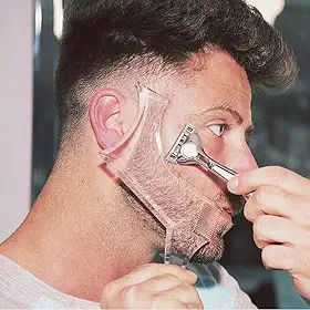 Ferramentas de modelagem de barba e corte de cabelo para homens, modelador de estêncil para modelar e modelar