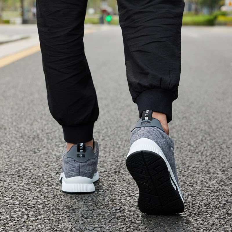 Image of Men's Invisible Height Increasing Elevator Shoes Lightweight Sport Shoes Height-Boosting Non-Slip Sneakers 2.4'' Taller