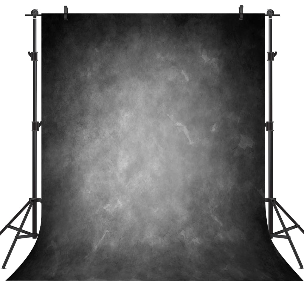 5x7Ft Fabric Professional Photography Backdrop Abstract Solid Colour Black Portrait Photo Booth Background Graduation Travel Family Photo Newborn Party Banner Decoration Studio Supplies Props