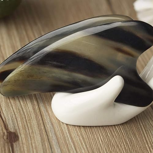 Miniatura 5 de EXCEART Masajeadores de ojos, placa de raspado, herramienta de masaje para raspar, 1 unidad (negro floral de 4.3 in de grosor) multiherramientas