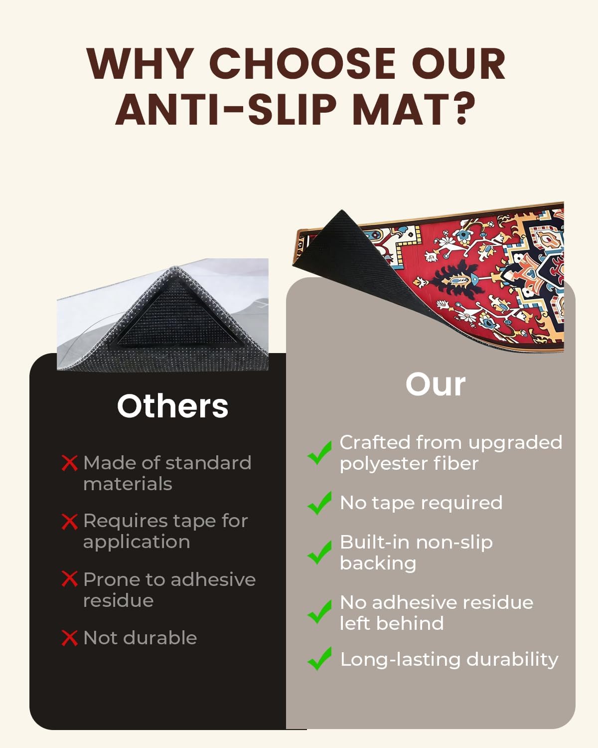 Non-Slip Stair Tread Set for Wood Steps: 16PCS - 15PCS 8"X 30" + 1PCS 30"X 30" Washable Stain Resistant Stair Carpet, Indoor Safety Stair Mat for Elderly, Dogs & Pets