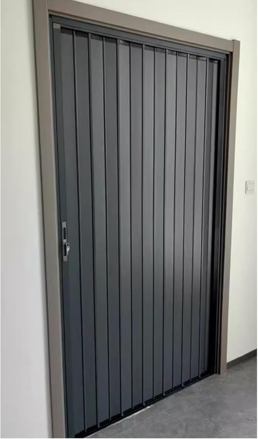 AVLLSO Sliding closet doors Aluminum Sliding Concertina Doors for Doorway/Small Spaces, 150 175 200 Cm Tall Temporary Door Room Divider(H 150cm(59 In),W 61cm(24 in))