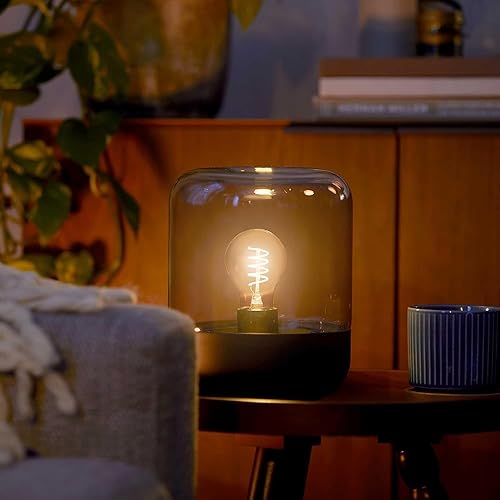 Miniatura 4 de Espiral transparente vintage sin parpadeo A19, regulable, tecnología EyeComfort, 500 lúmenes, blanco suave (2700 K), 5.5 W  40 W, certificado título