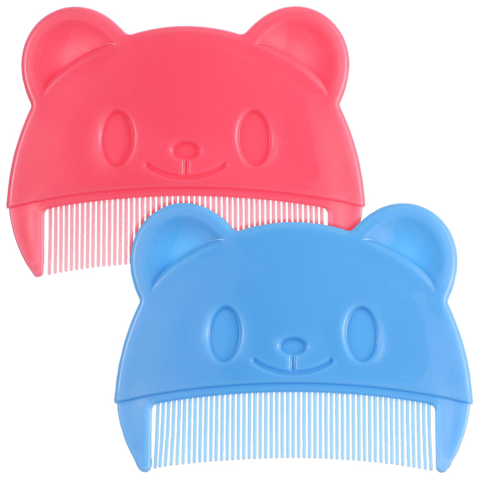 Peines Toyvian para bebé (2 unidades): Peine de plástico suave para la costra láctea, fácil de sujetar, cepillo de baño con forma de oso para recién nacidos (color aleatorio)