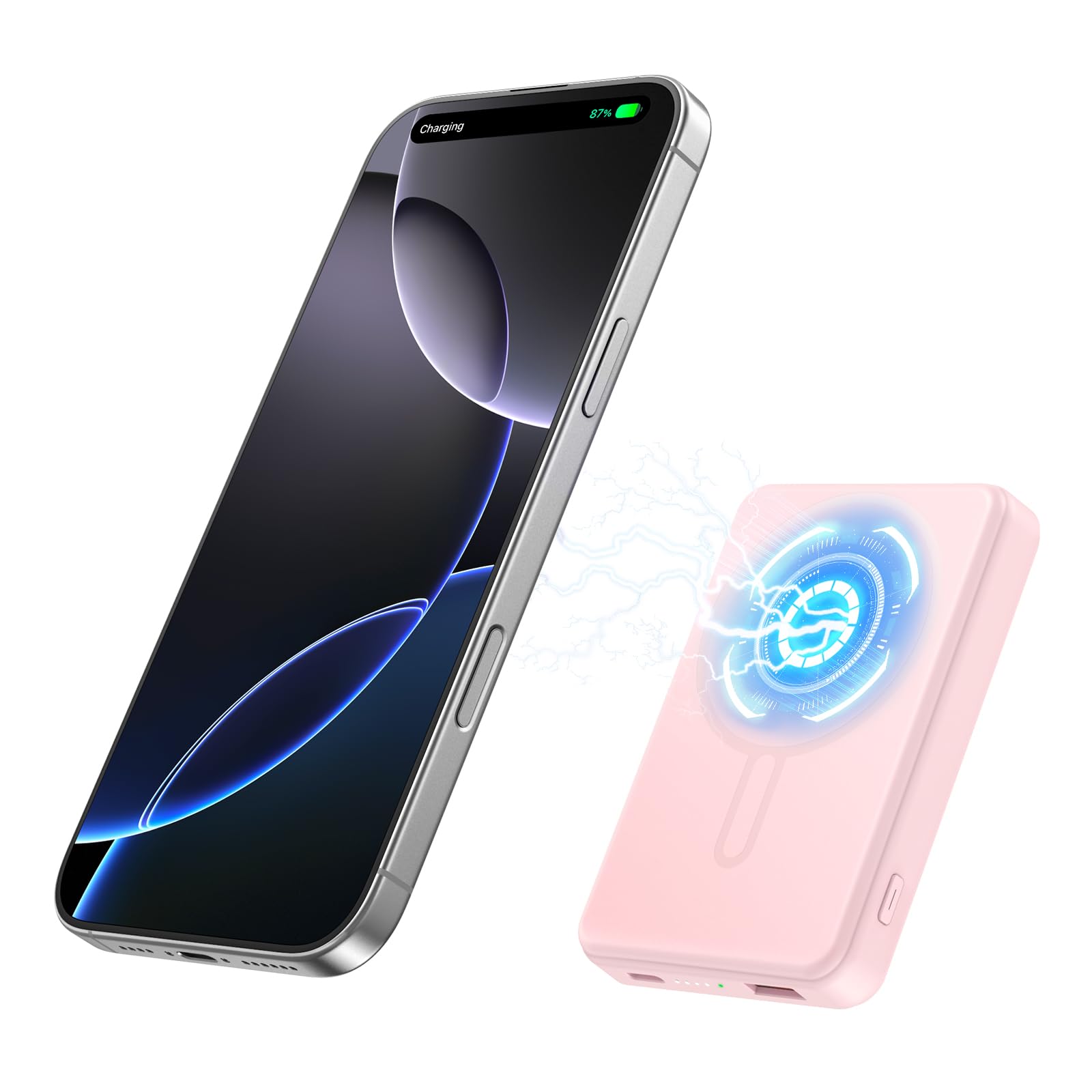 for Magsafe Portable Charger Power Bank 12000mAh Magnetic Power Bank with 15W Wireless 20W USB C Fast Charging