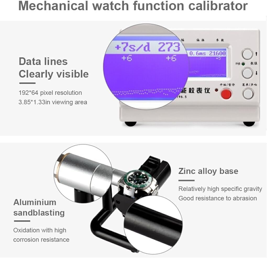 Professional Timegrapher NO.1000, Strumento Di Calibrazione Della Sincronizzazione Degli Orologi, Con Sensore Microfono E Display LCD, Sei Direzioni Totali, For Orologi Meccanici/automatici