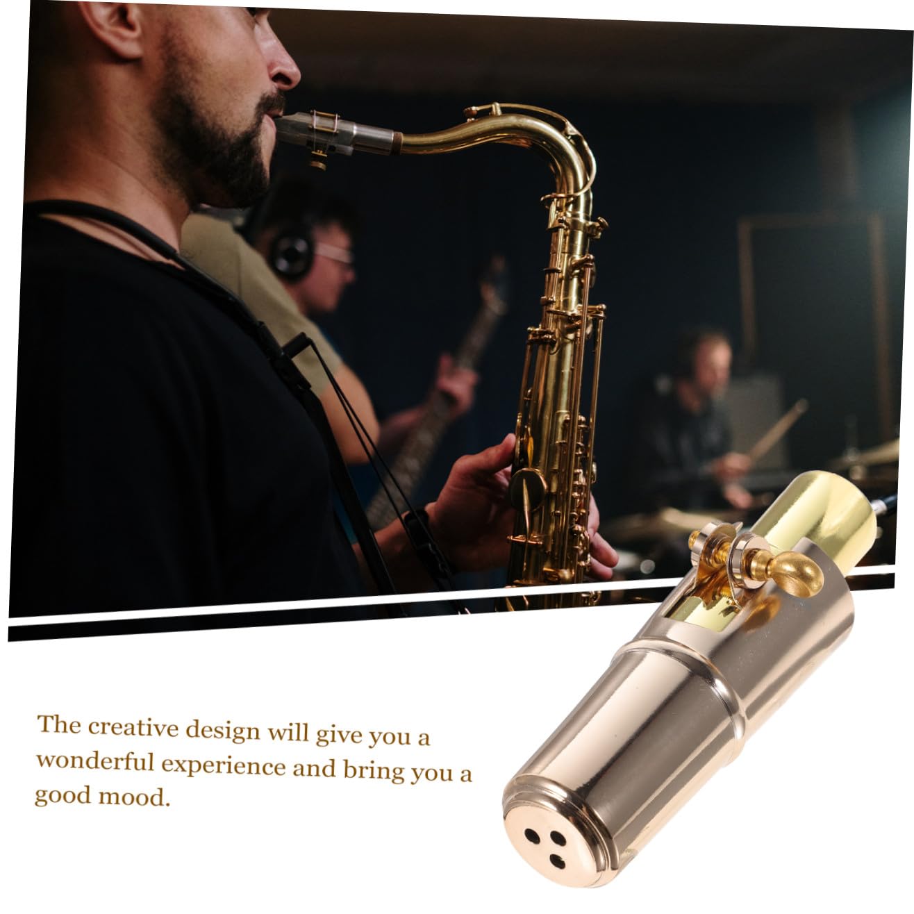 ibasenice 2ensembles Bec Métal Pour Saxophone Alto Avec Capuchon Et Kit De Lanière Accessoires Pour Instruments à Vent Remplacement Pratique Et