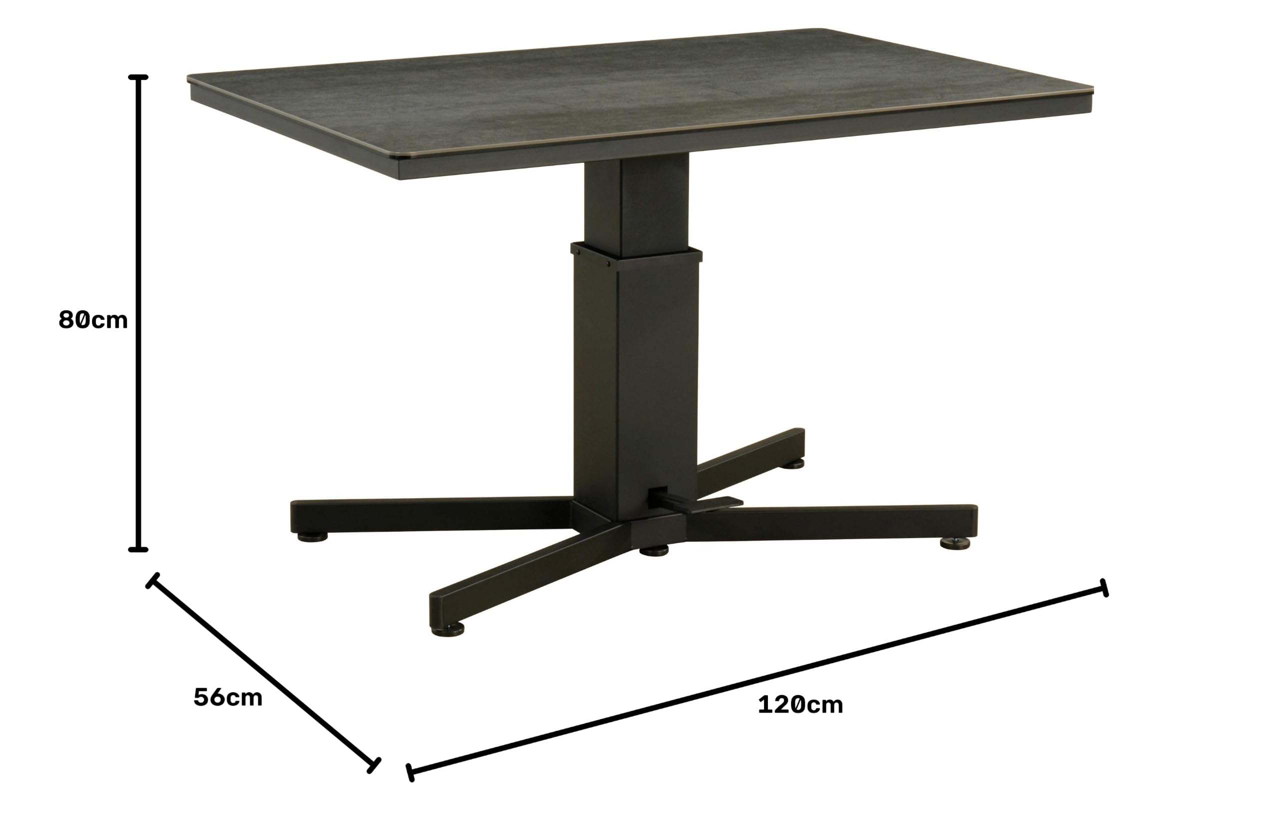 Amazon.co.jp: 筑波産商 アレット 120 x 80 昇降テーブル セラミック