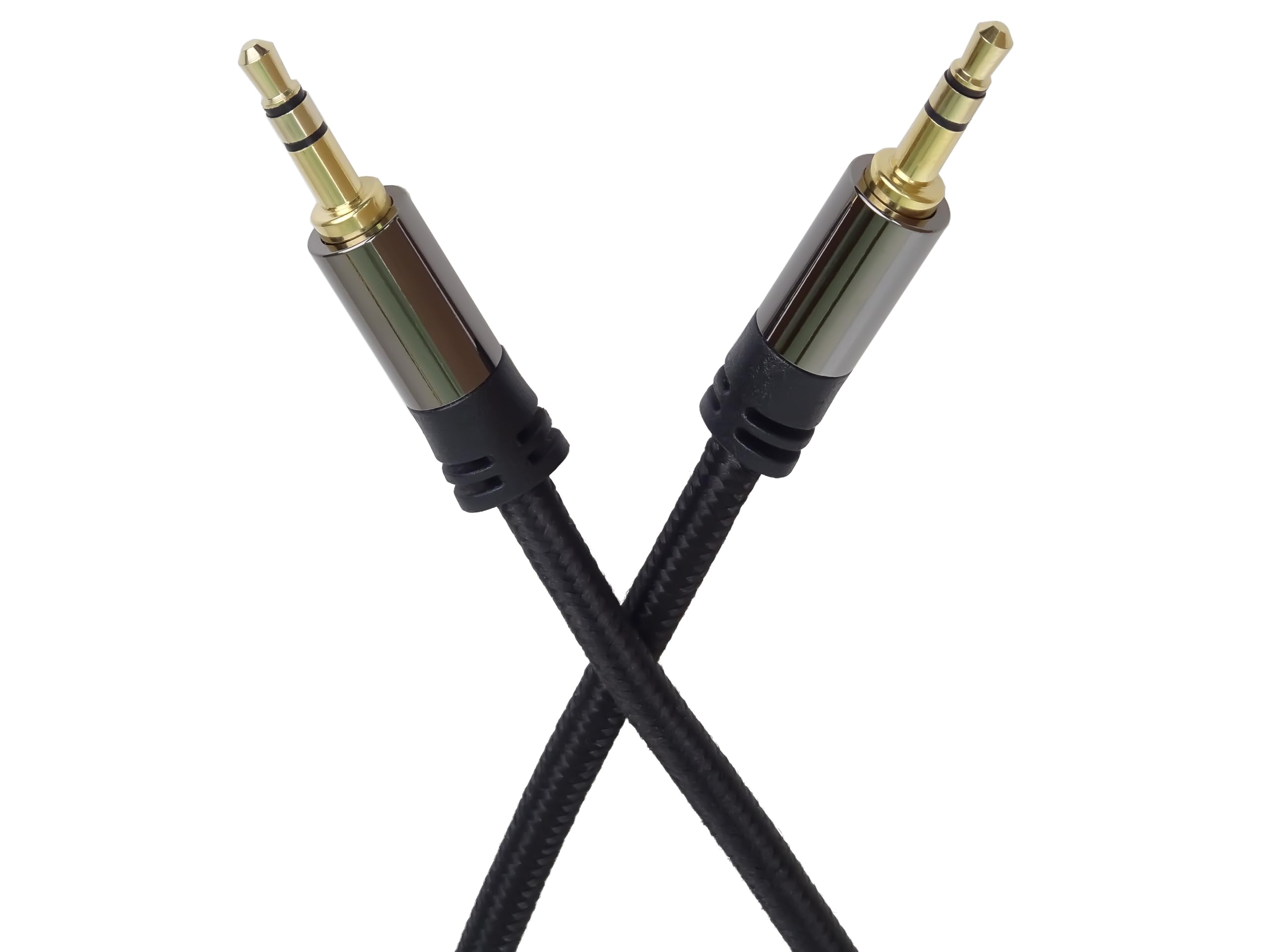 PremiumCord HQ 3.5mm Stereo Jack Cable 3.5mm Jack Male to Male Auxiliary Headphone Audio Connection Cable Shielded Metal Connector Braided M/M 1.5m - Image 4