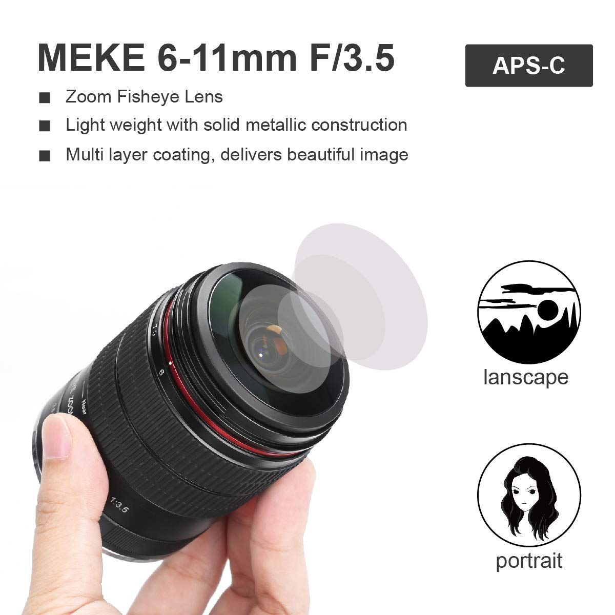 Amazon.co.jp: Meike 6-11mm F/3.5 広角 APS-C マニュアルフォーカス