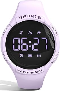 findtime Schrittzähler Uhr Damen Herren Digital Uhr Armband Fitnessuhr ohne App und Handy Digitale Armbanduhr Sportuhr Kalorienzähler Entfernung Laufuhr Fitness Tracker Kinder Uhren für Jungs Wecker