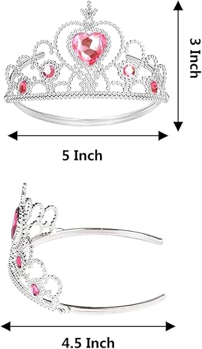 Miniatura 4 de S & E TEACHER'S EDITION Juego de 60 piezas de princesa para disfrazarse, 12 coronas, 12 varitas, 24 anillos, 12 cordones de princesa, joyería de 60