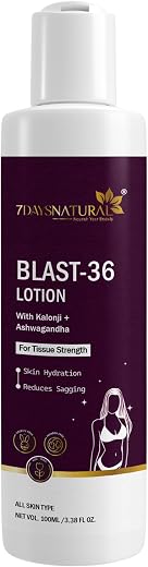 7DAYSNATURAL Blast-36 Herbal Body Lotion | Enriched with Ashwagandha, Methi Dana &amp; Kalonji | Paraben-Free &amp; Cruelty-Free |...