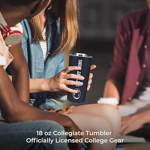 Miniatura 452 de Campus Colors Vaso de acero inoxidable de la NCAA perfecto para el día del partido, 18 onzas, doble pared, mantiene las bebidas perfectamente Azul