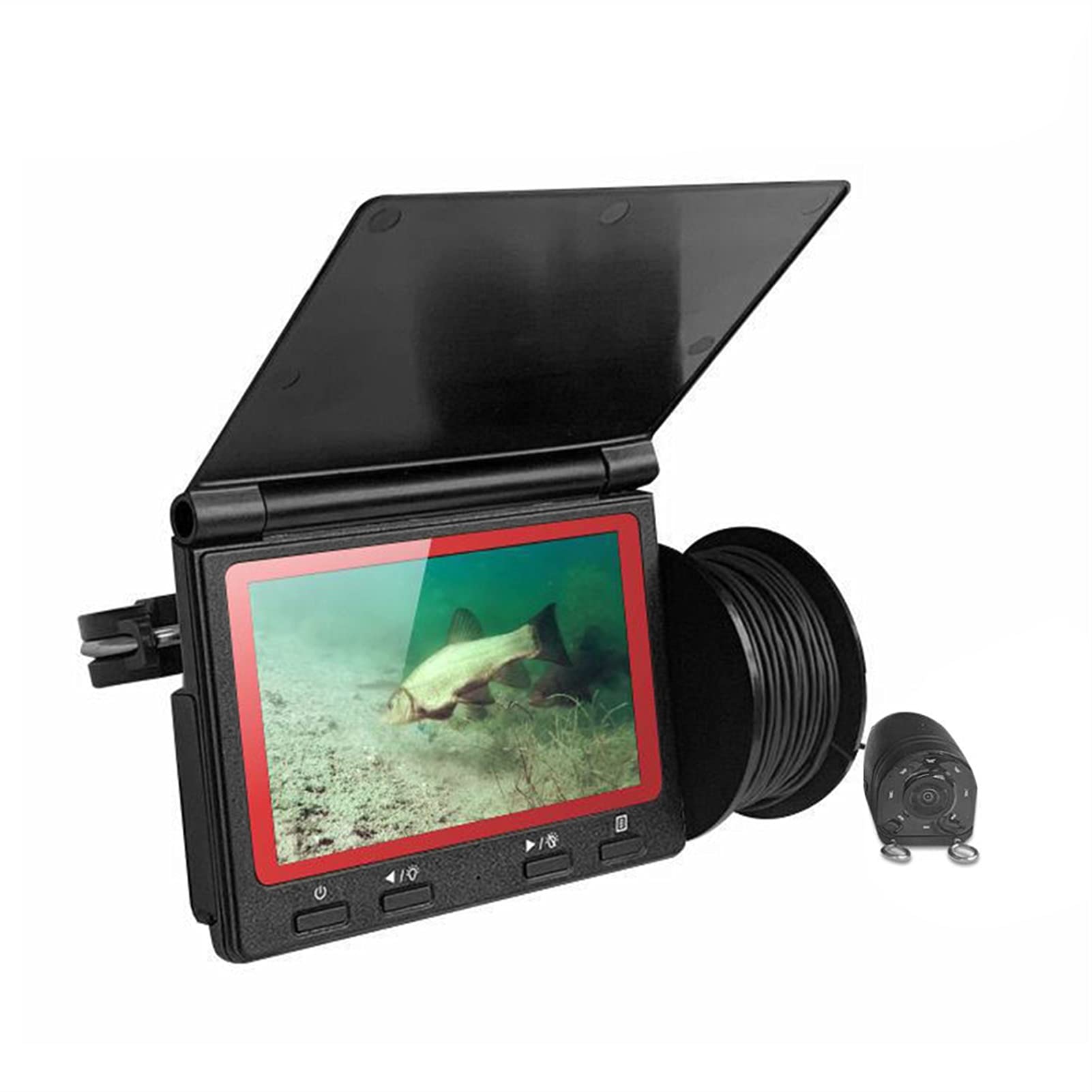 Buscador de Peces, 4.3Inch Monitor Fish Finder Cámara de Pesca bajo el Agua 180 Grados
