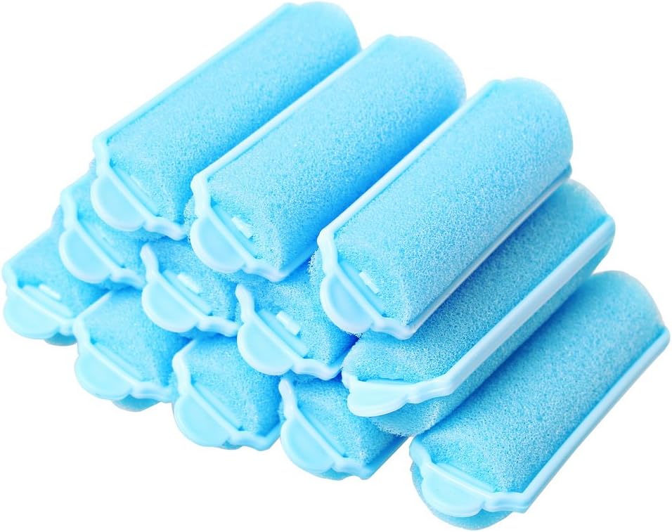 SUMAJU Hair Rollers, 12pcs Soft Sponge Hair Roller Foam Styling Hair Curler Home DIY Curling Tool