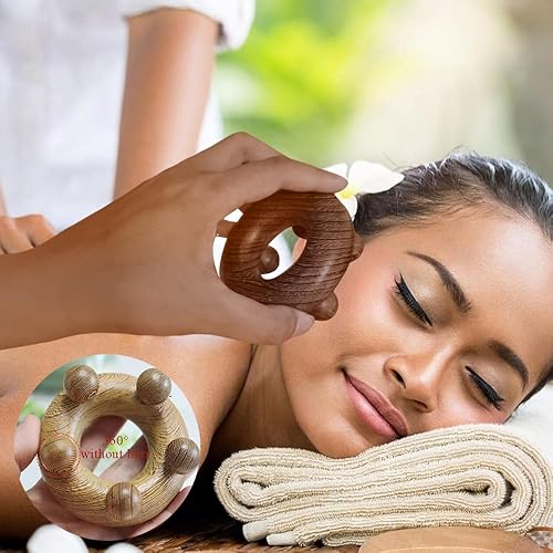 Miniatura 5 de Herramientas de masaje abdominal de terapia de madera, masajeador de drenaje linfático, herramientas de raspado para esculpir el cuerpo para aliviar