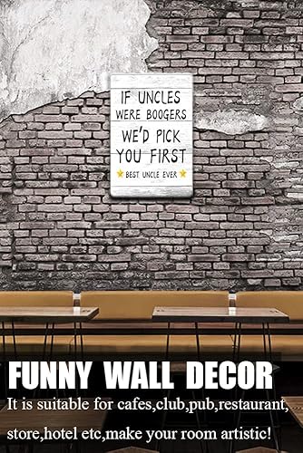 Miniatura 3 de Zomyto Cartel creativo de hojalata  Cartel de lata vintage con texto en inglés To Uncle, regalos de sobrino sobrino, sobrina, tío abuelo, regalo de